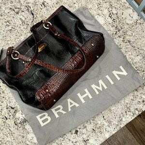 Brahmin Medium Arno Black Tuscan Tote